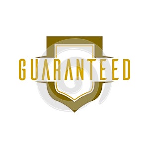 Guaranteed shield icon isolated on white background