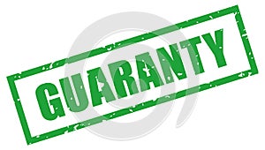 Guaranty business rubber stamp photo