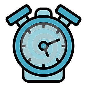 Guard alarm clock icon vector flat