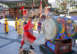 Guard change ceremony at the Deoksugung Royal Palace.