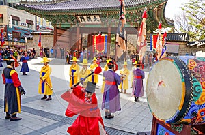 Guard change ceremony at the Deoksugung Royal Palace.