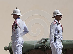 Guard change at Prince's Palace of Monaco