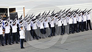 Guard-of-Honor contingent firing feu de joie