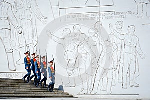 Guard of Honor on the Mamayev Kurgan in Volgograd