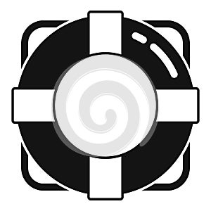 Guard lifebouy icon, simple style