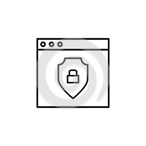 guard, protection icon. Simple outline vector of Web Design Development  set icons for UI and UX, website or mobile application