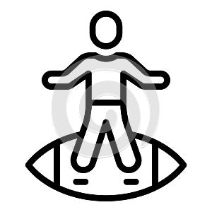 Guard surf icon outline vector. Safety water