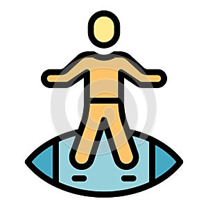 Guard surf icon vector flat