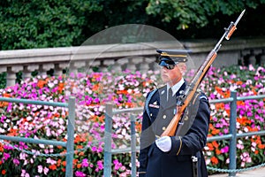 Guard at the Tomb of the Unknown at Arlington National Cemetery