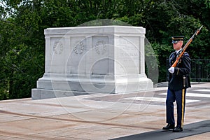 Guard at the Tomb of the Unknown at Arlington National Cemetery