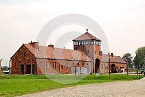 Guard tower at Auschwitz 2 - Birkenau