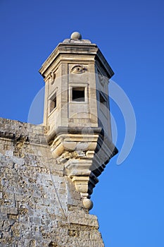 The Guard tower (the Gardjola) of the Singlea bastion. Malta