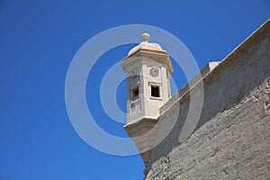 Guard Tower on the tip of the Senglea Bastions. Malta