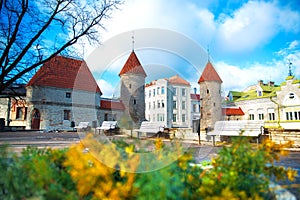 Guard towers of Viru Gate in Tallinn