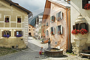 Guarda, typical village in Engadine