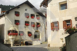 Guarda, typical village in Engadine