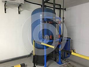 Guarded reverse osmosis plant set up for drinking water supply for an renowned hotel rooms and set up connected with plumbing work