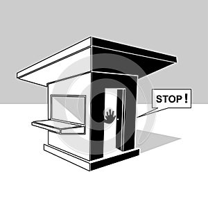 Guardhouse clip art vector illustration photo