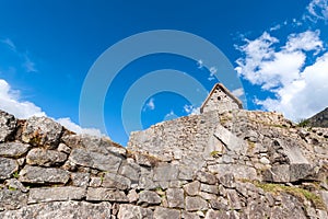 Guardhouse in Machu Picchu, Peru photo