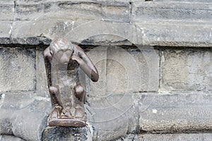 Guardhouse Monkey statue in Mons, Belgium