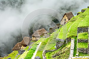 Guardhouses in Machu Picchu, Sacred Valley, Peru