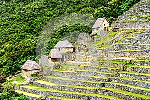 Guardhouses in Machu Picchu, Sacred Valley, Peru