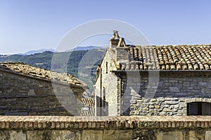 Guardia Perticara village views in Val d`Agri, Basilicata