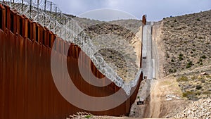 Guardian Barrier: Jacumba Hot Springs Border Wall Securing the US-Mexico Divide
