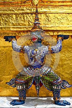 Guardian, buddhist temple in the grand palace, Bangkok