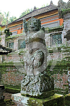 Guardian demon statue at Bali Hindu temple