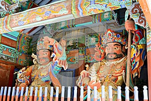 Guardian Demons at the Gates of Buddhist Sinheungsa Temple