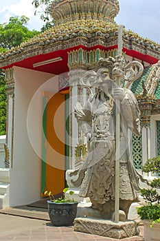 Guardian statue at Wat Phra Kaew, Temple of the Emerald Buddha, Grand Palace, Bangkok