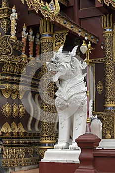 Guardian statue at Wat Saen Muang Ma Luang, Chiang Mai, Thailand