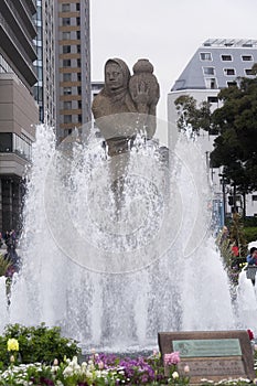 Yokohama Japan Guardian of the water statue