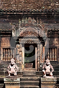 The guardians of Banteay srei in Cambodia