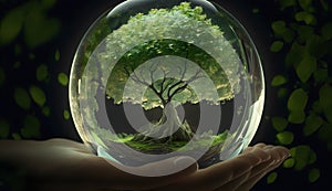 Guardians of Our Planet: A Tree in a Glass Ball