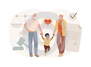 Guardianship isolated concept vector illustration.
