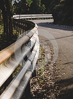 Guardrail and curve