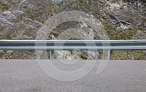 Guardrail on mountain road