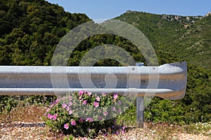 Guardrail traffic barrier in Italy