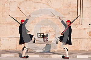 Guards perform the Changing of the Guard