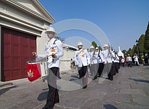 Guardsman parade in Grand Palace