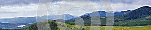 Guardsman Pass views of Panoramic Landscape of the Pass, Midway and Heber Valley along the Wasatch Front Rocky Mountains, Summer F