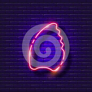 Guasha massager facial scraper neon icon. Beauty and youth concept
