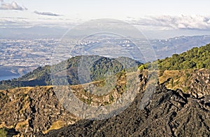 Guatemala City seen from Pacaya Volcano photo