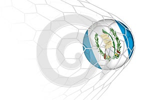 Guatemala flag soccer ball in net photo