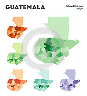 Guatemala map collection.