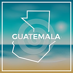 Guatemala map rough outline against the backdrop. photo