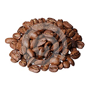 Guatemala Maragogype gourmet coffee on white background. High resolution photo.