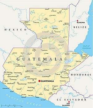 Guatemala Political Map